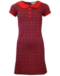 Dollierocker MADCAP Retro Mod Target Dress (W) -Fashion House Store madcap dollierocker target dress navy 3 48320.1666956975