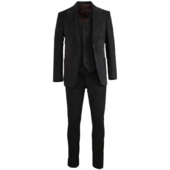 Montana Retro 70s Cord Blazer BLACK -Fashion House Store madcap englaand black cord suit slim trs 1 60185.1661260483 1