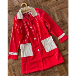 Robin Mod 2 Tone PVC Raincoat (W/B) -Fashion House Store madcap england 60s plastic mac red white1 44055.1661262296 4