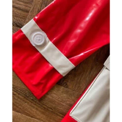 Robin 60s Mod 2 Tone PVC Raincoat -Fashion House Store madcap england 60s plastic mac red white5 52932.1661262301