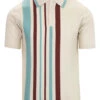 Bauhaus Mod Stripe Knit Polo Shirt -Fashion House Store madcap england art deco stripe polo mens 3 16450.1661268003