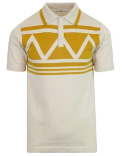 Setting Sun Mod Aztec Knit Polo Top -Fashion House Store madcap england aztec knit polo top mens 4 55407.1661267990