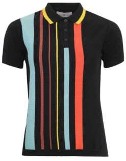 Bauhaus Belle Mod Knit Polo BLACK