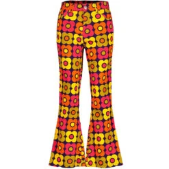 Belle 1970s Retro Flower Flares (P)