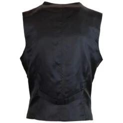 Mod Mohair Lapel Waistcoat (Black)