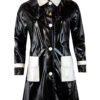 Robin Mod 2 Tone PVC Raincoat (W/B) -Fashion House Store madcap england black white pvc coat 4 44445.1661270725 4