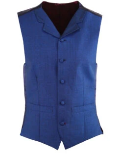 60s Mod Mohair Tonic Waistcoat BLUE -Fashion House Store madcap england blue tonic mohair waistcoat 7 50805.1661267745