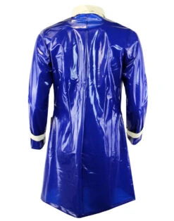 Robin Mod 2 Tone PVC Raincoat BLUE -Fashion House Store madcap england blue white pvc coat 4 88492.1664286957