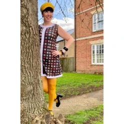 Blur Centre Stripe 60s Mod Dress -Fashion House Store madcap england blur optical dot dress2 19142.1661263446