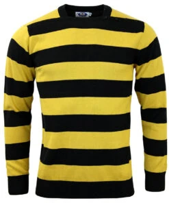 Jones 60s Mod Block Stripe Jumper W -Fashion House Store madcap england brian jones blackyellow3 62031.1661273544