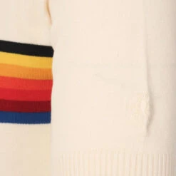 Britpop Rainbow Stripe Knit Tee (B) -Fashion House Store madcap england britpop stripe knit tee ecru 1 32764.1661262473 1