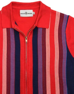 Capitol Mod Zip Through Stripe Polo -Fashion House Store madcap england capitol zip polo red 5 80979.1661269016