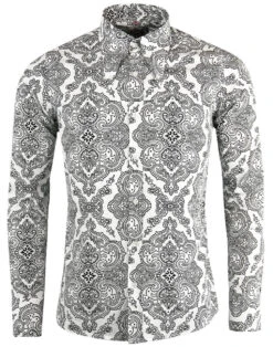 Capo 60s Paisley Spear Collar Shirt -Fashion House Store madcap england capo paisley shirt white 7 52442.1661270883