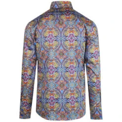 Capo Mod Paisley Spear Collar Shirt -Fashion House Store madcap england capo psychedelic paisley shirt 3 38960.1661266042