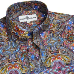 Capo Mod Paisley Spear Collar Shirt -Fashion House Store madcap england capo psychedelic paisley spear collar shirt 2 63437.1661266043