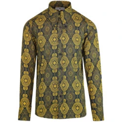 Capo Navy 60s Spear Collar Shirt -Fashion House Store madcap england capo spear collar paisley shirt navy 4 56287.1661266054