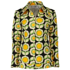 Juliet MADCAP Retro 70s Dagger Collar Zip Shirt G -Fashion House Store madcap england chyme zip shirt g21 82458.1664268674