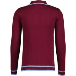 Coltrane Mod Jacquard Knit Polo B -Fashion House Store madcap england coltrane jacqaurd polo zinfandel 1 26651.1683192084