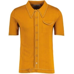 Crawdaddy Micro Dash Knit Polo B -Fashion House Store madcap england crawdaddy polo cardigan buckthorne 1 70056.1692023399