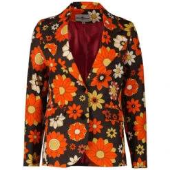 Beau Women's 70s Daisy Print Blazer -Fashion House Store madcap england daydream blazer floral2 30012.1661261395 1