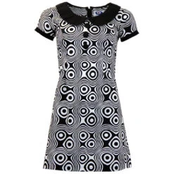 Dollierocker Op Art 1960s Mod Dress By Madcap England -Fashion House Store madcap england dollierocker op art dress black white 1 96012.1679657178 1