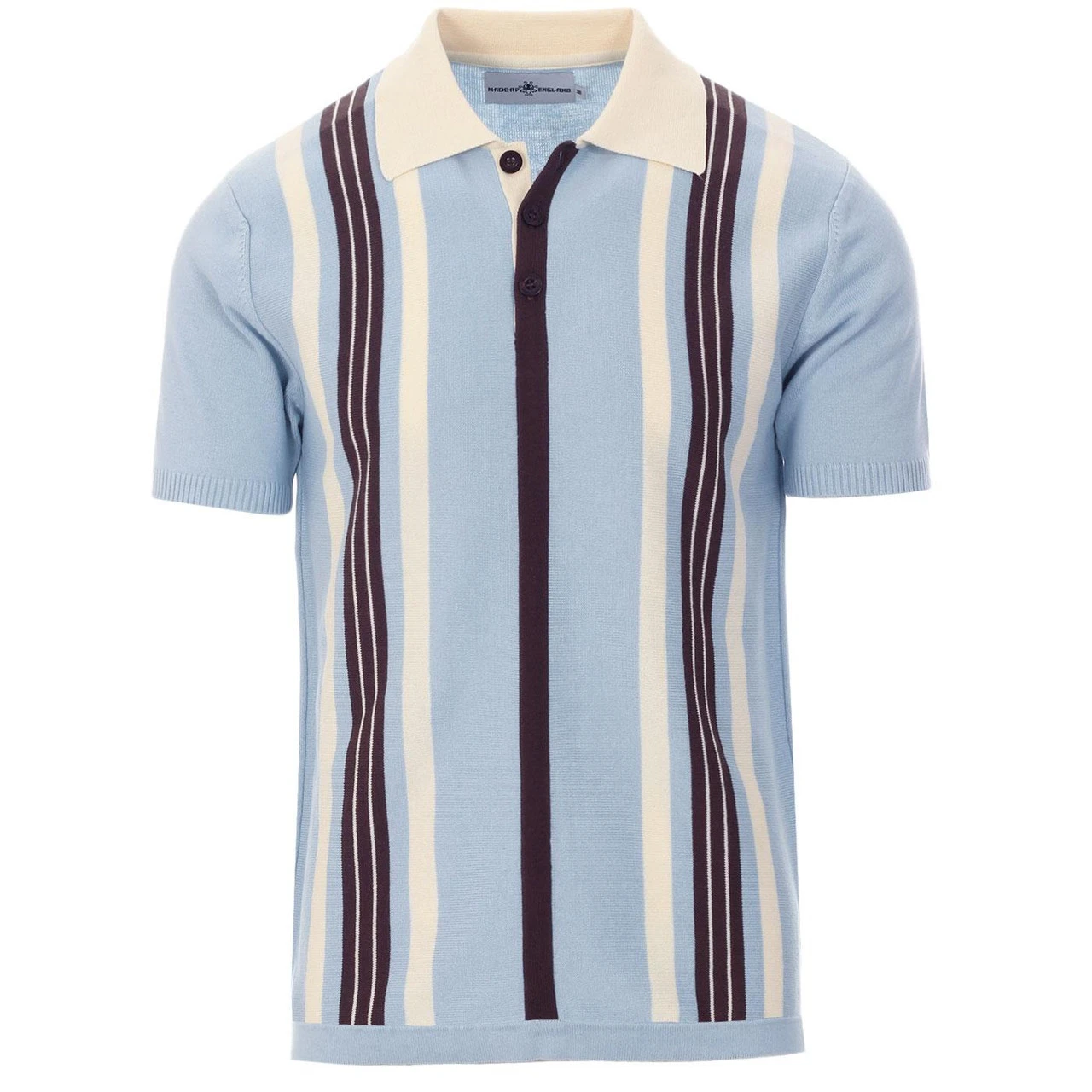 Farlowe Mod Stripe Knit Polo Top WS 12 Farlowe Mod Stripe Knit Polo Top WS - Image 10