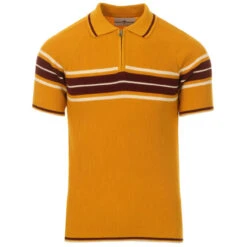 Fireball Mod Rib Zip Neck Polo (GG) 13 Fireball Mod Rib Zip Neck Polo (GG) -Fashion House Store madcap england fireball ribbed stripe polo gold 1 25761.1661264734 1