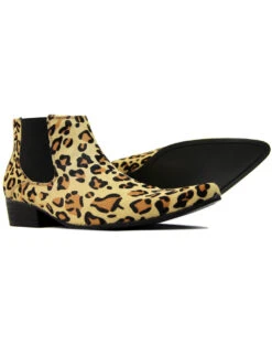 Stewart Leopard Print Chelsea Boots -Fashion House Store madcap england grey chelsea boots 5 64818.1661270678