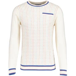 Hawkins Mod Jacquard Dash Front Jumper In Snow White -Fashion House Store madcap england hawkins jacquard dash jumper snow white 3 70301.1695997608 1