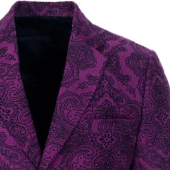 Paisley Rave Cord 3 Button Blazer T -Fashion House Store madcap england hendriz cod paisley blazer grape 3 32431.1661263932 1