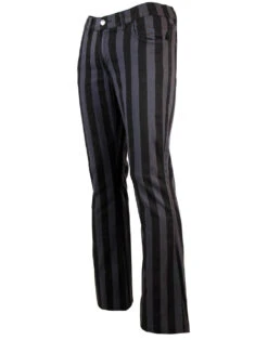 Holy Roller - Retro 60s Striped 70s Indie Flares B -Fashion House Store madcap england holy roller blackgrey2 55756.1664879845
