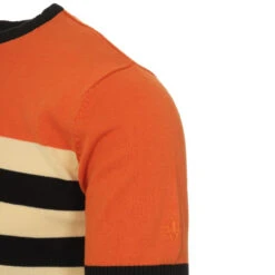 Hoople Stripe Knit Grandad Top -Fashion House Store madcap england hoople knit stripe grandad top fondue fudge 2 34436.1661263025