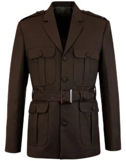 Mod Hopsack Safari Jacket BURGUNDY -Fashion House Store madcap england hopsack safari blazer brown 7 48052.1661269281 1