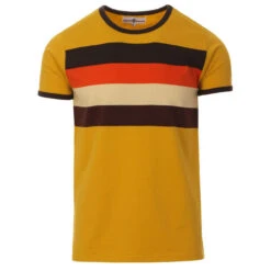 Hunter Retro 70s Chest Stripe Tee -Fashion House Store madcap england hunter stripe tee calendula 1 04868.1661261800