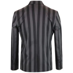 Inferno 60s Mod Stripe Blazer (B/G) -Fashion House Store madcap england inferno stripe blazer black grey 5 21464.1661266192