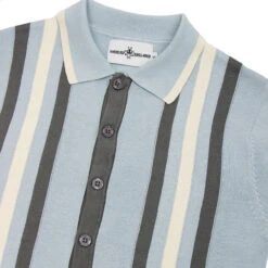 Kazimir Abstract Stripe Polo (BF) -Fashion House Store madcap england kazimir polo cardigan blue fog 2 57603.1661265834