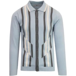Kazimir Abstract Stripe Polo (BF) -Fashion House Store madcap england kazimir stripe polo cardigan blue fog 3 88887.1661265833
