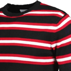 Kingsnake Mod Stripe Knit Tee N -Fashion House Store madcap england kingsnake stripe knitted tee black 4 74643.1668164286
