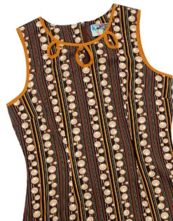 Lazy Daisy 70s Stripes Retro Dress