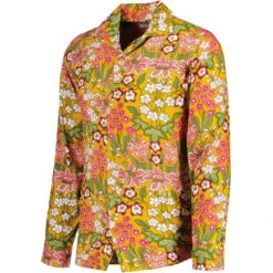 Rock-a-Hula Retro Rayon Floral LS Revere Collar Shirt Mustard -Fashion House Store madcap england long sleeve floral rayon shirt mustard mc1075 2 30935.1698858537