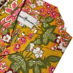 Rock-a-Hula Retro Rayon Floral LS Revere Collar Shirt Mustard -Fashion House Store madcap england long sleeve floral rayon shirt mustard mc1075 4 68382.1698858534