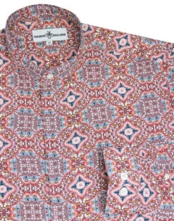 Lotus Floral Grandad Collar Shirt -Fashion House Store madcap england lotus floral grandad shirt 1 53504.1661268182