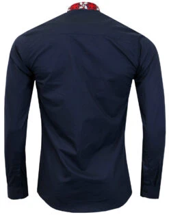 Avory 60s Mandarin Collar Shirt (N) -Fashion House Store madcap england mandarin shirt navy 4 17009.1661270620