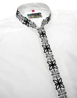 Avory 60s Mandarin Collar Shirt (N) -Fashion House Store madcap england mandarin shirt white 3 78740.1661270635