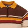 Meteor Mod Rib Zip Neck Polo BIRCH -Fashion House Store madcap england meteor ribbed stripe panel polo 2 21732.1661264748