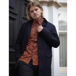 Made In England Mod Covert Coat (N) -Fashion House Store madcap england mie overcoat navy1 78454.1661261281