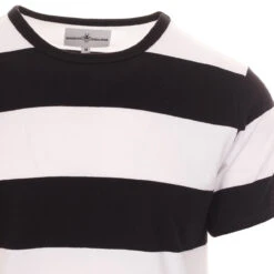 Milne Retro Mod Block Stripe Tee R -Fashion House Store madcap england milne block stripe tee black white 4 53562.1661269979 1