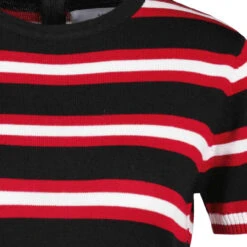 Cassia 60s Mod Knit Stripe Dress N -Fashion House Store madcap england mod stripe knitted dress black 4 33749.1668164205 1