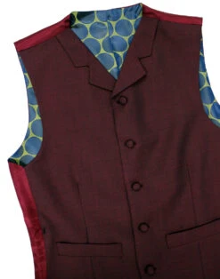 Mod Mohair Burgundy Tonic Waistcoat -Fashion House Store madcap england mohair waistcoat burgundy 2 63102.1661269928