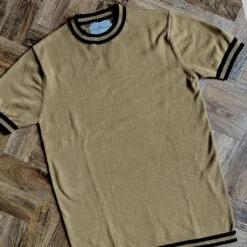 Moon 60s Mod Tipped Knitted T-shirt -Fashion House Store madcap england moon fall leaf4 57915.1661260818 1